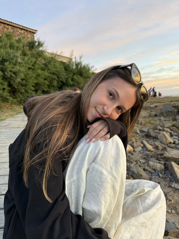 Sofi Lopez portrait at sunset by the coast