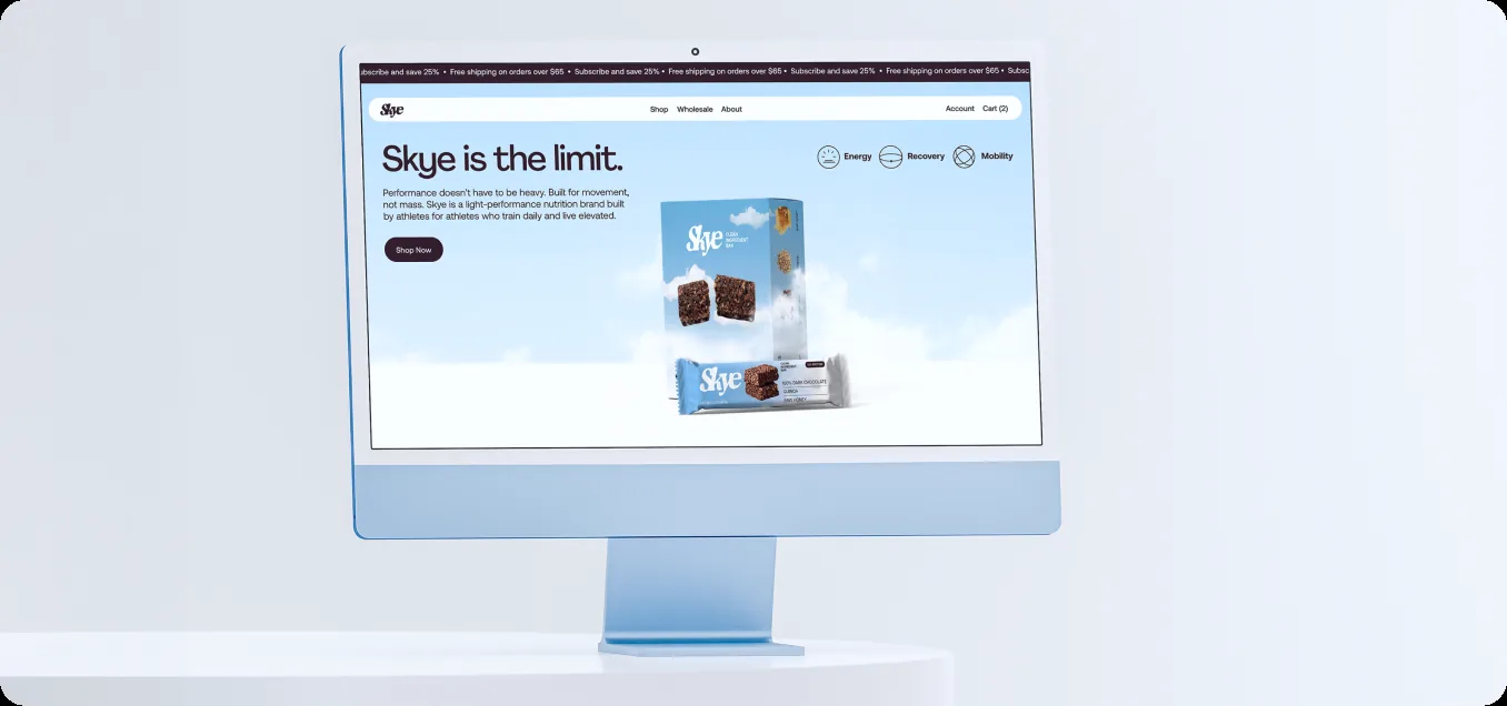 An approved Figma design alongside the Shopify store it becomes once the build starts