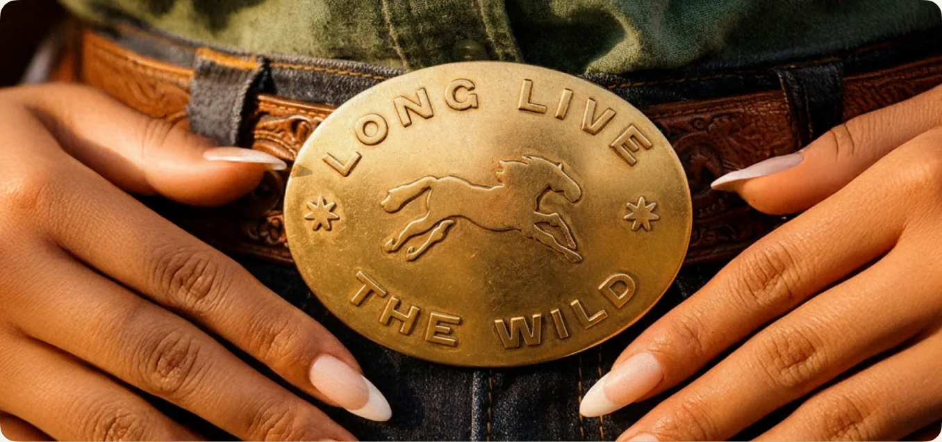 Hands holding an engraved Verdadero tequila coin against a warm, textured tabletop