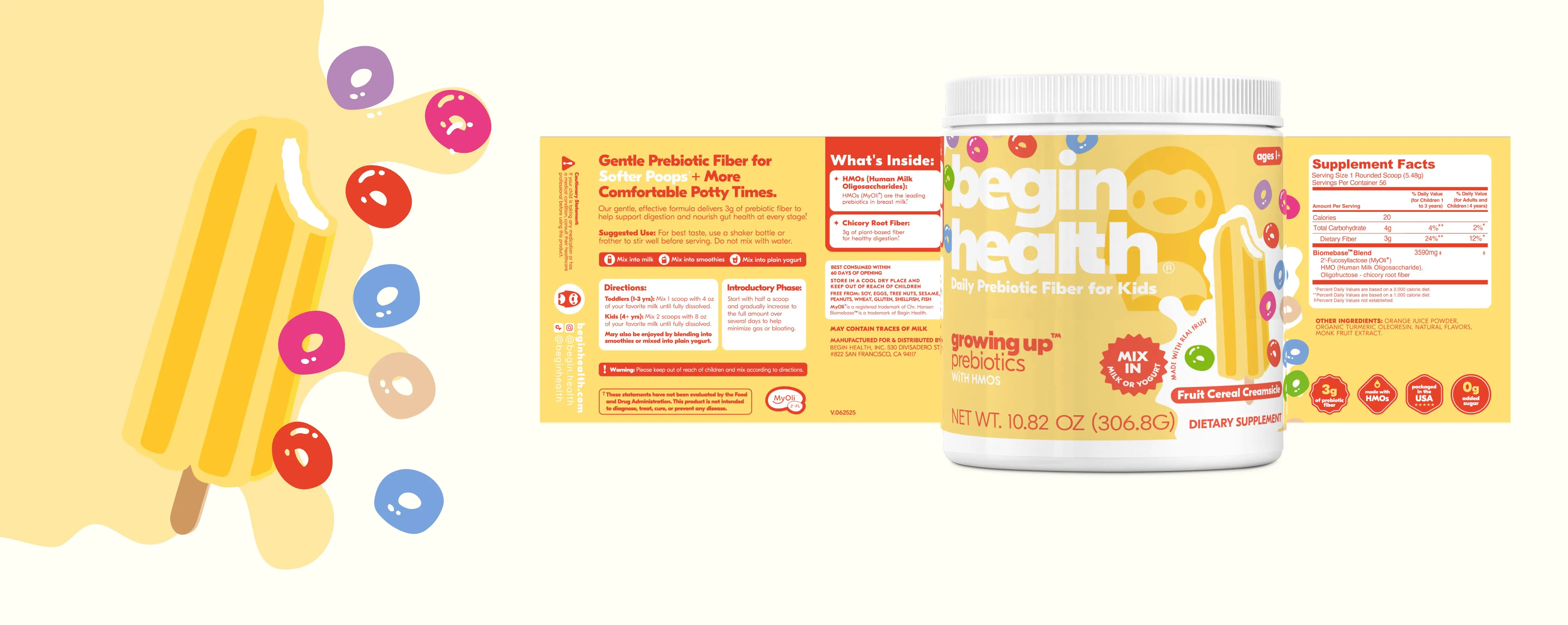Begin Health — lifestyle scene with kids and product in a sunlit window setting
