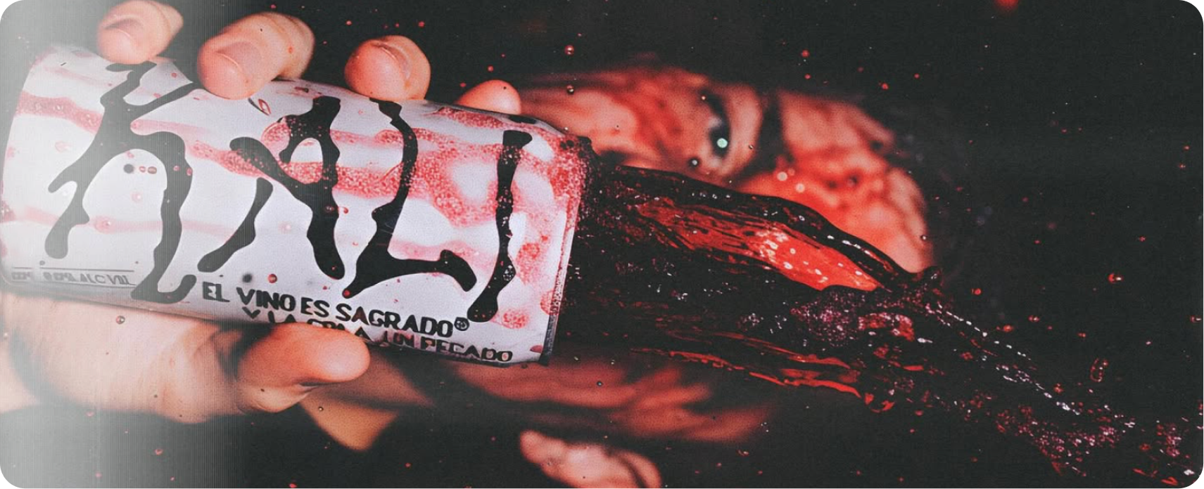 Kali — close-up of can design showing the raw-tradition meets urban-energy visual identity