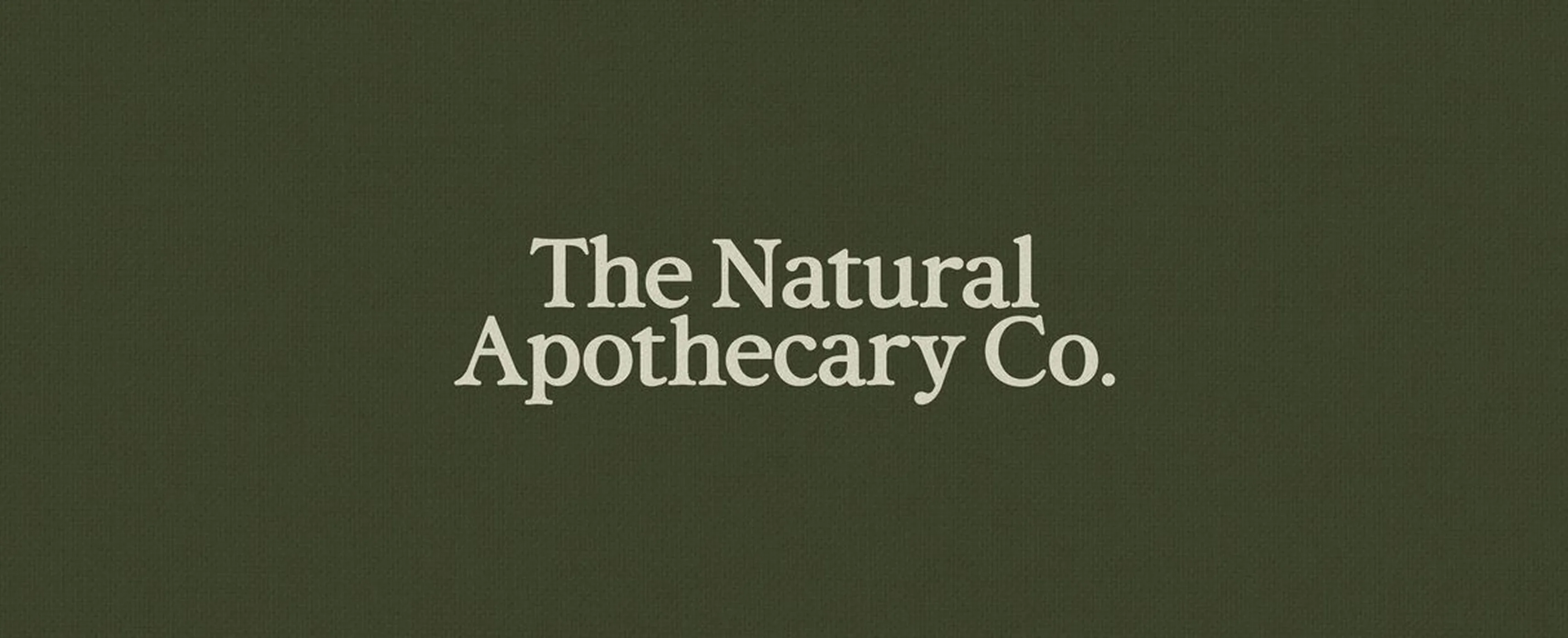 The Natural Apothecary — botanical wellness brand hero featuring the calm, modern apothecary visual identity