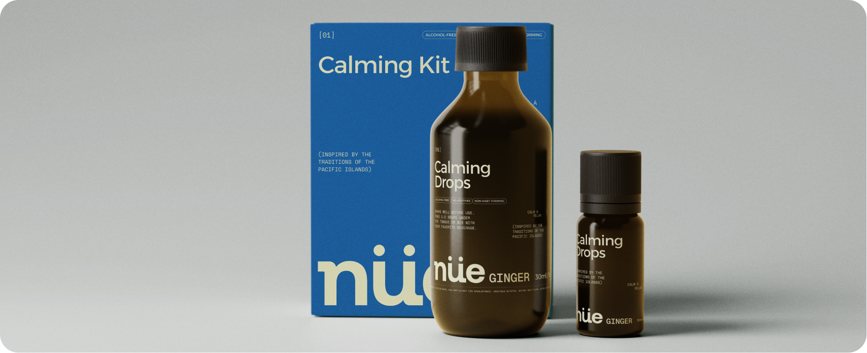 NÜE — Instagram and digital surface mockup demonstrating brand in social context