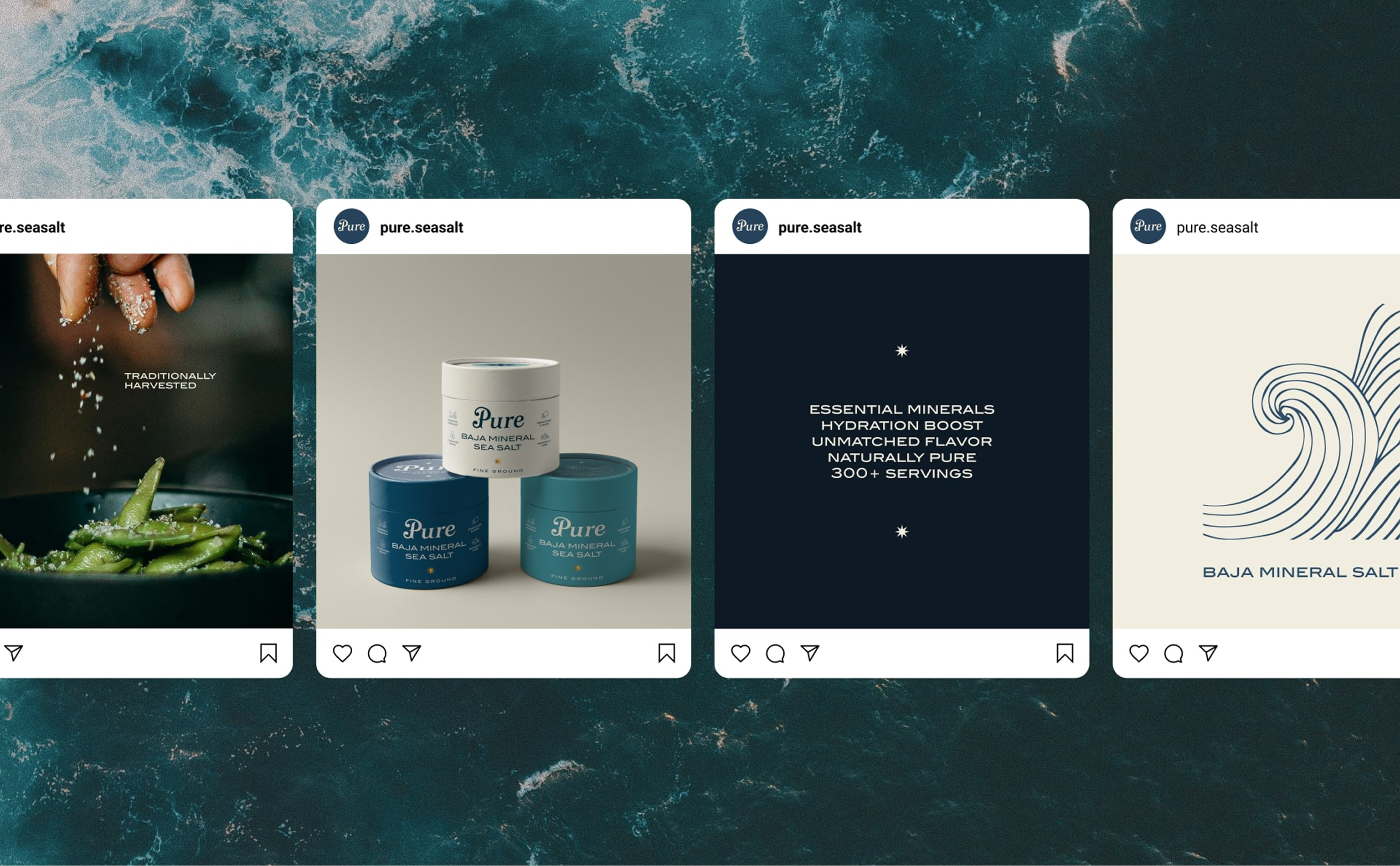 Pure — campaign moment combining product and the natural Baja California landscape