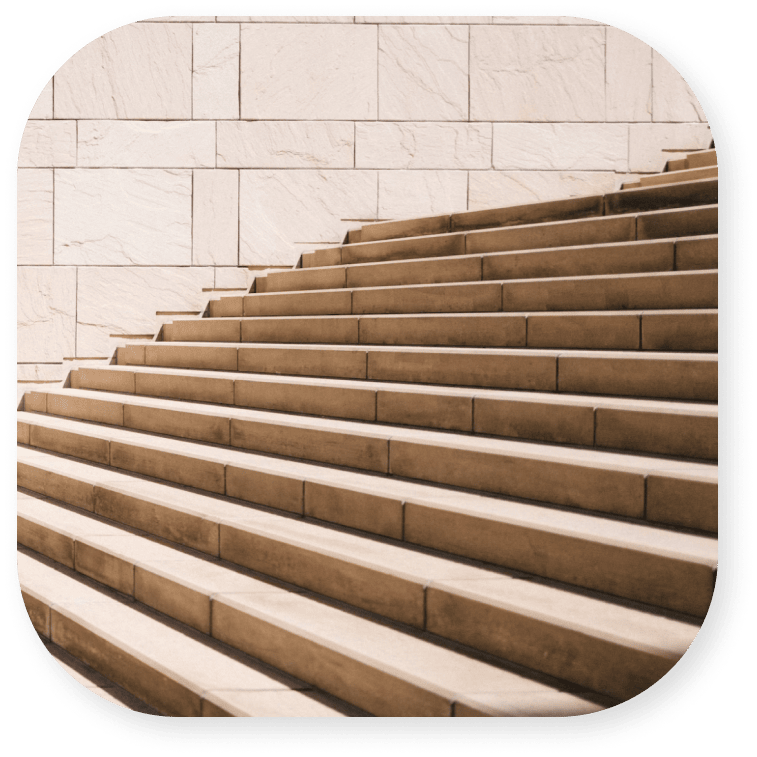 Street stairs and with background